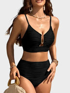 2 Piece Bikini Set U-Wire Cutout Swimsuit