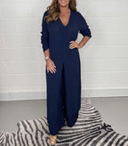 Cherly™ Comfy Two-Piece Set | Flowy Blouse and Wide-Leg Trousers